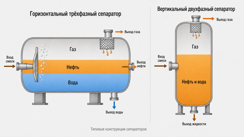 Типовые конструкции сепараторов